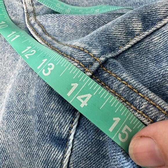 Ava & Viv high rise relax fit Bermuda short cut off denim medium wash plus size - Picture 10 of 12